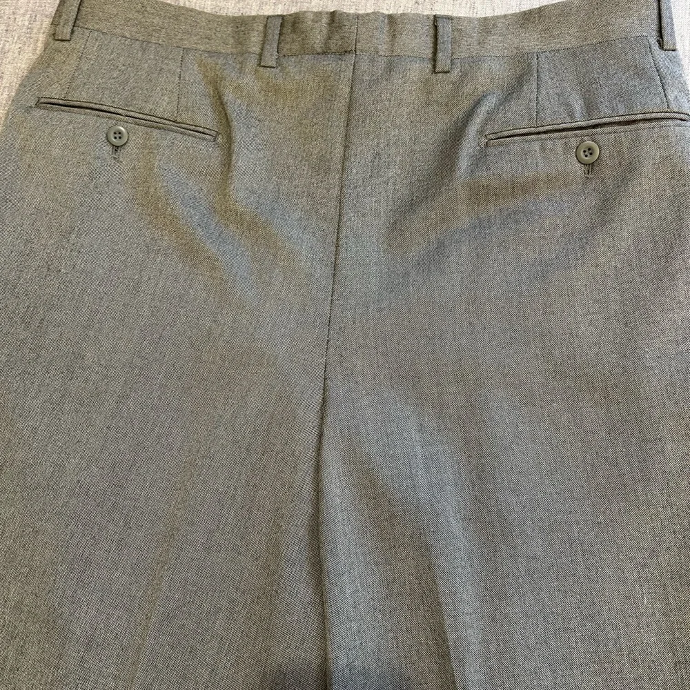 Men’s Vintage Bernard Zins Paris Pleated & Cuffed wool dress pants Size 36